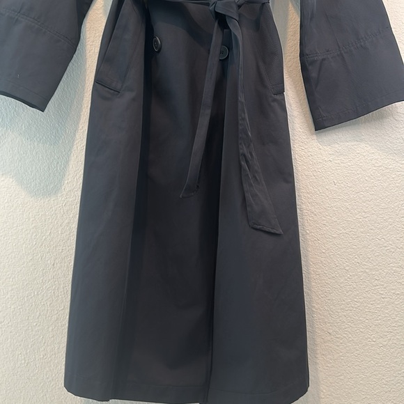 🗓️ Double-breasted Trench Coat in Navy Blue - Picture 4 of 11